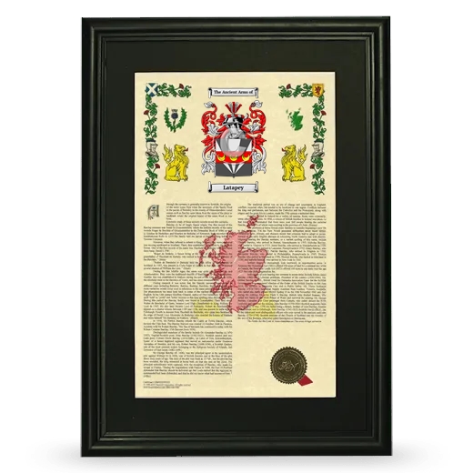 Latapey Deluxe Armorial Framed - Black