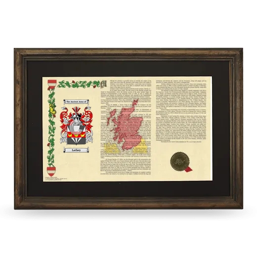 Lathey Deluxe Armorial Landscape Framed - Brown