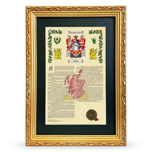 Lawta Deluxe Armorial Framed - Gold