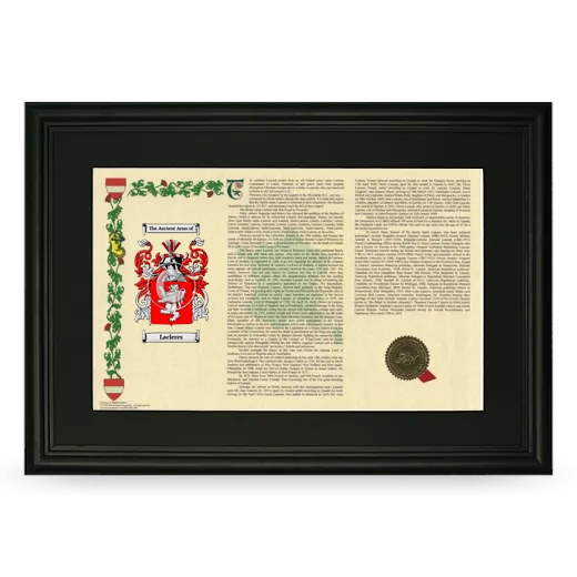 Lacleres Deluxe Armorial Landscape Framed- Black