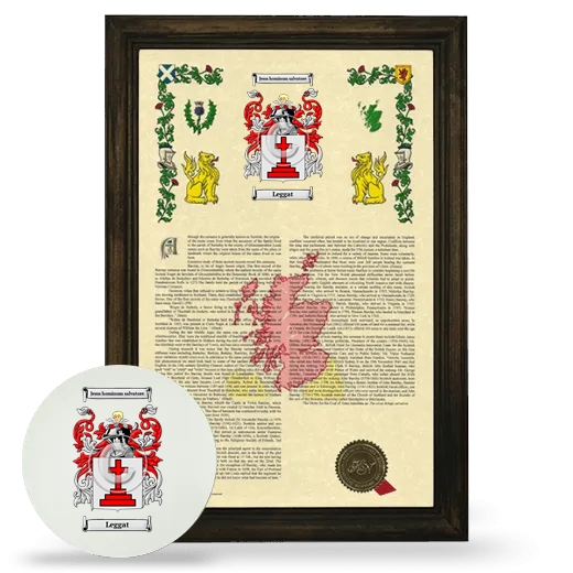 Leggat Framed Armorial History and Mouse Pad - Brown