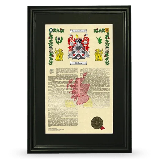 McCleny Deluxe Armorial Framed - Black