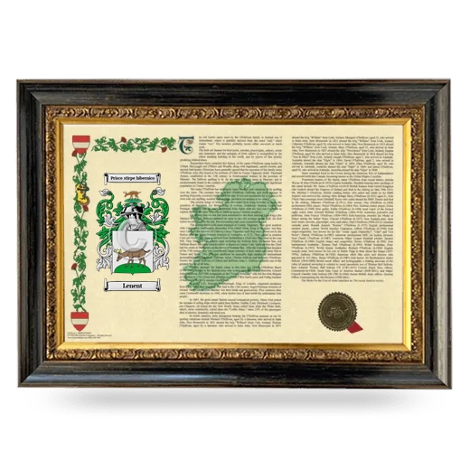 Lenent Armorial Landscape Framed - Heirloom