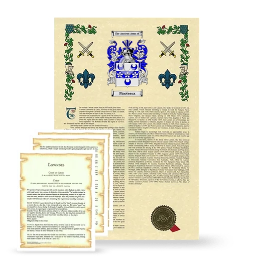 Pinoteaux Armorial History and Symbolism package