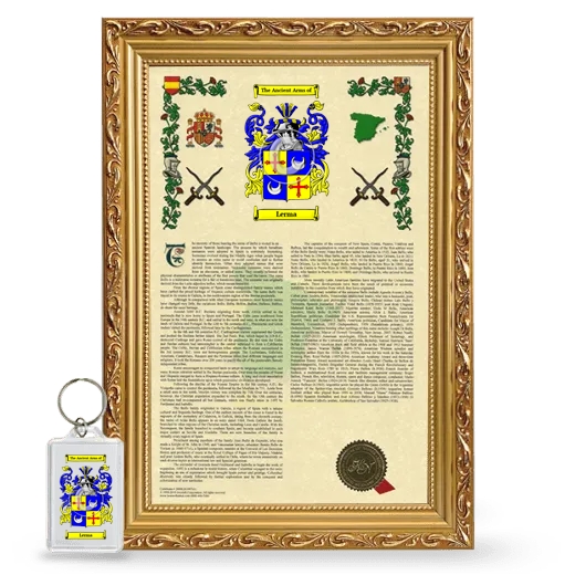 Lerma Framed Armorial History and Keychain - Gold