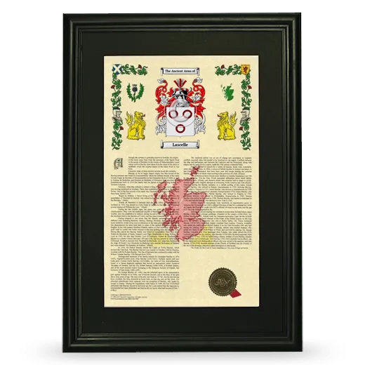 Lascelle Deluxe Armorial Framed - Black