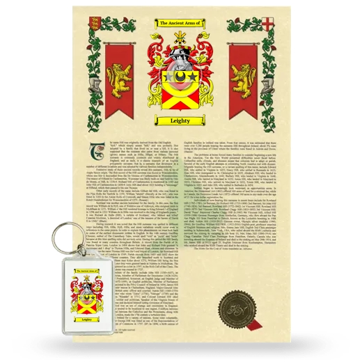 Leighty Armorial History and Keychain Package