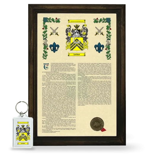 Lavisse Framed Armorial History and Keychain - Brown
