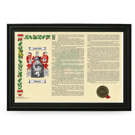 Flewass Armorial Landscape Framed - Black