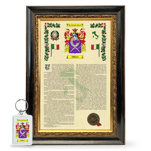 Diliberti Framed Armorial History and Keychain - Heirloom