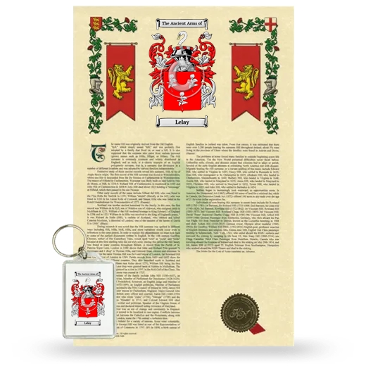 Lelay Armorial History and Keychain Package