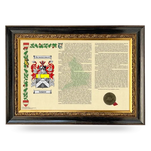 Lenacre Armorial Landscape Framed - Heirloom