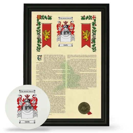 Lintly Framed Armorial History and Mouse Pad - Black