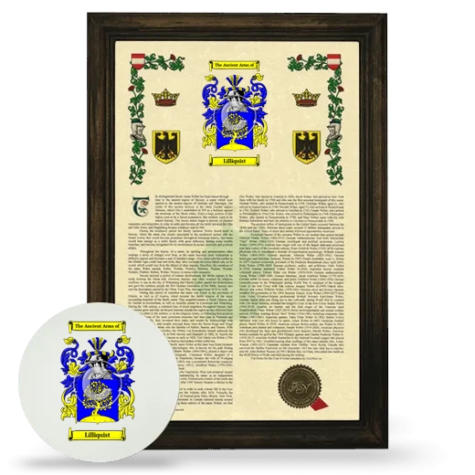 Lilliquist Framed Armorial History and Mouse Pad - Brown