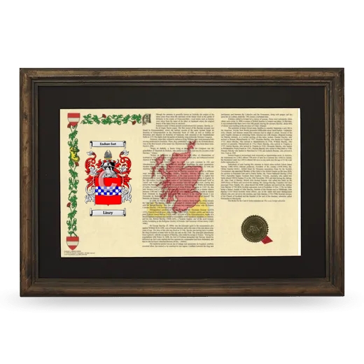 Linzy Deluxe Armorial Landscape Framed - Brown