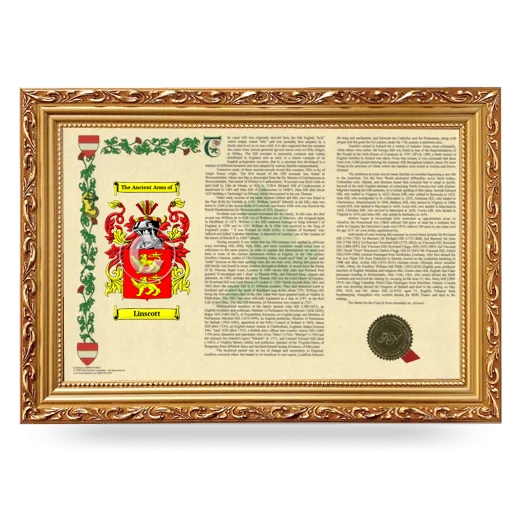 Linscott Armorial Landscape Framed - Gold