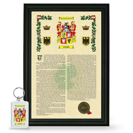 Litschka Framed Armorial History and Keychain - Black