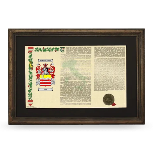 Lisi Deluxe Armorial Landscape Framed - Brown