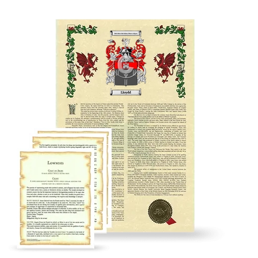 Lloydd Armorial History and Symbolism package