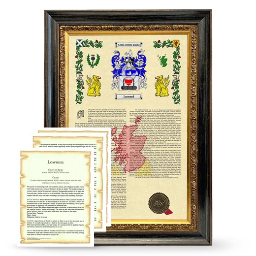 Loceard Framed Armorial History and Symbolism - Heirloom