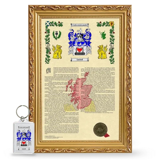 Locerd Framed Armorial History and Keychain - Gold