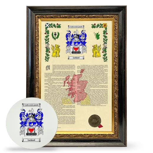 Lockord Framed Armorial History and Mouse Pad - Heirloom