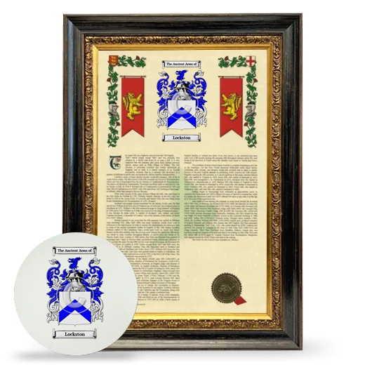 Lockston Framed Armorial History and Mouse Pad - Heirloom