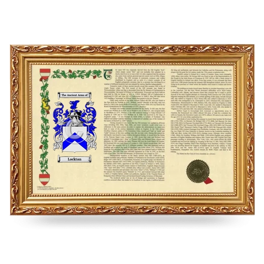 Locktan Armorial Landscape Framed - Gold