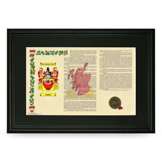 Loggan Deluxe Armorial Landscape Framed- Black