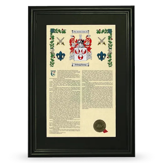 Delongchamp Deluxe Armorial Framed - Black