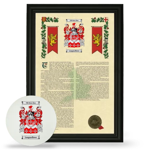 Longmellowe Framed Armorial History and Mouse Pad - Black