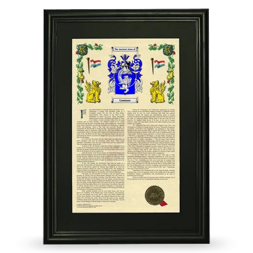 Looman Deluxe Armorial Framed - Black