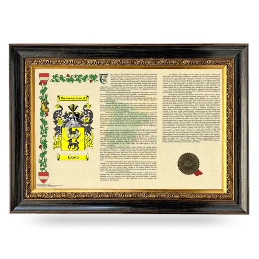 Lobato Armorial Landscape Framed - Heirloom