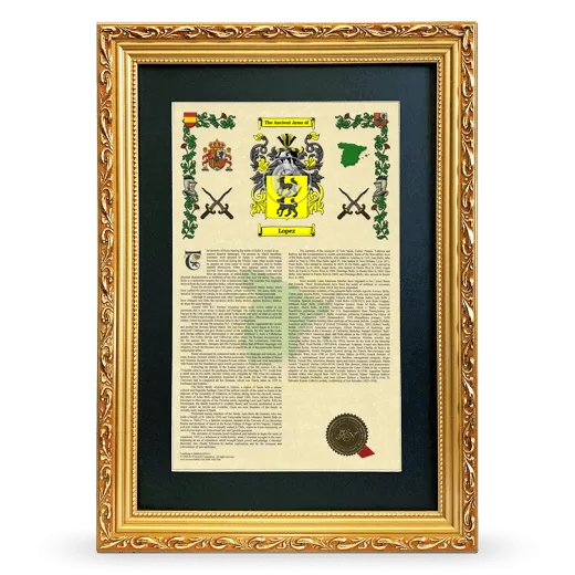 Lopez Deluxe Armorial Framed - Gold