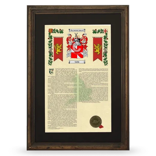 Lorin Deluxe Armorial Framed - Brown