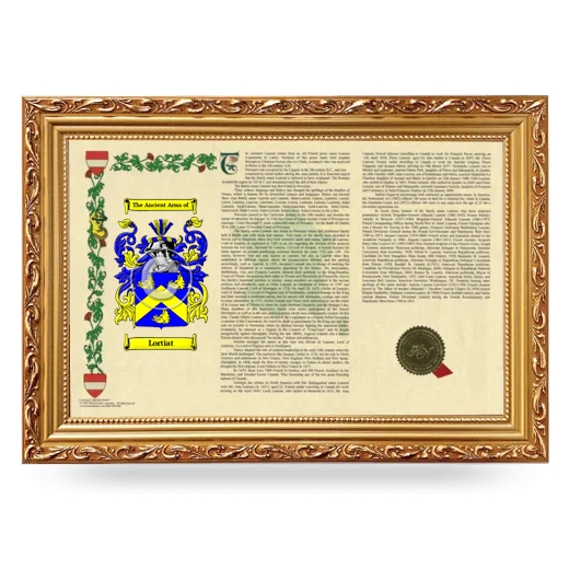 Lortiat Armorial Landscape Framed - Gold