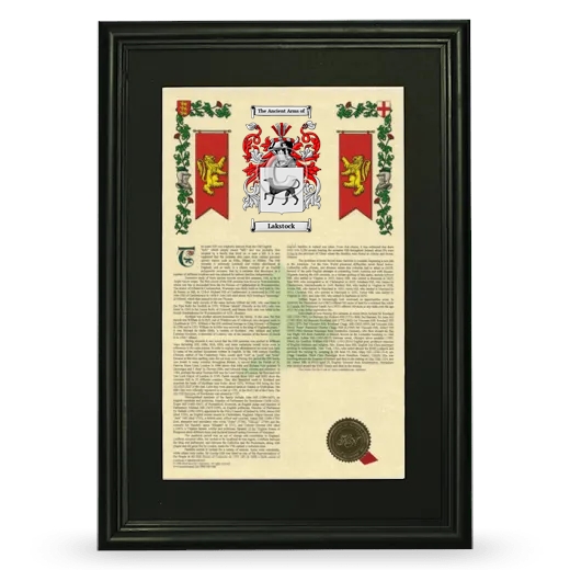 Lakstock Deluxe Armorial Framed - Black