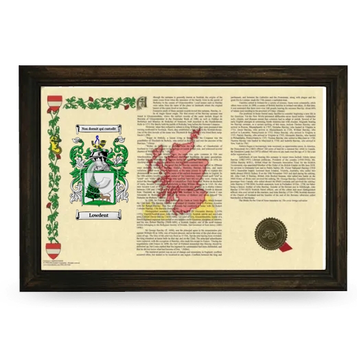 Lowdent Armorial Landscape Framed - Brown