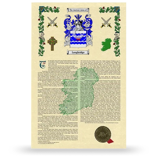Laughridge Armorial History with Coat of Arms