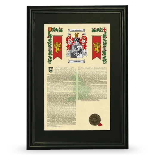 Levedand Deluxe Armorial Framed - Black