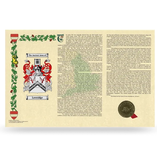 Loveridge Armorial History Landscape Style