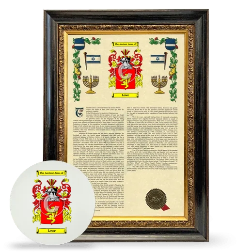 Lowe Framed Armorial History and Mouse Pad - Heirloom