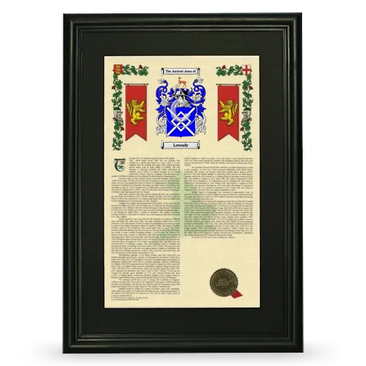 Lowndy Deluxe Armorial Framed - Black