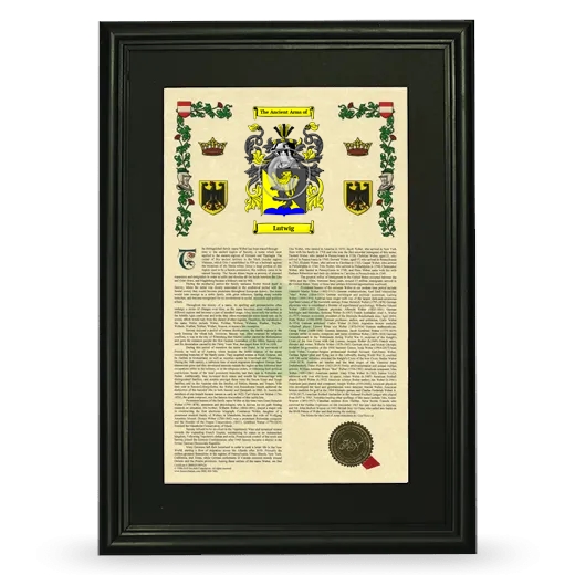 Lutwig Deluxe Armorial Framed - Black