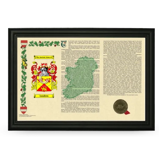 Lundeen Armorial Landscape Framed - Black