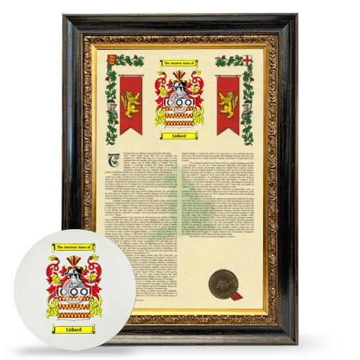 Lidiard Framed Armorial History and Mouse Pad - Heirloom