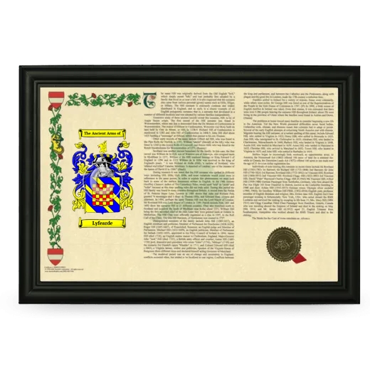 Lyfearde Armorial Landscape Framed - Black