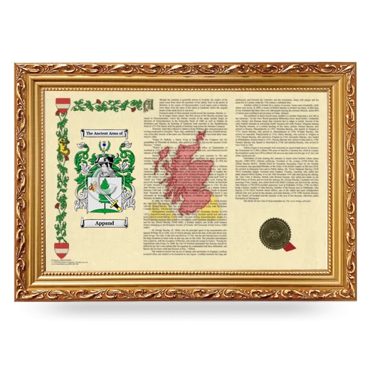 Appand Armorial Landscape Framed - Gold