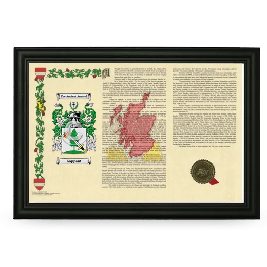 Gappant Armorial Landscape Framed - Black