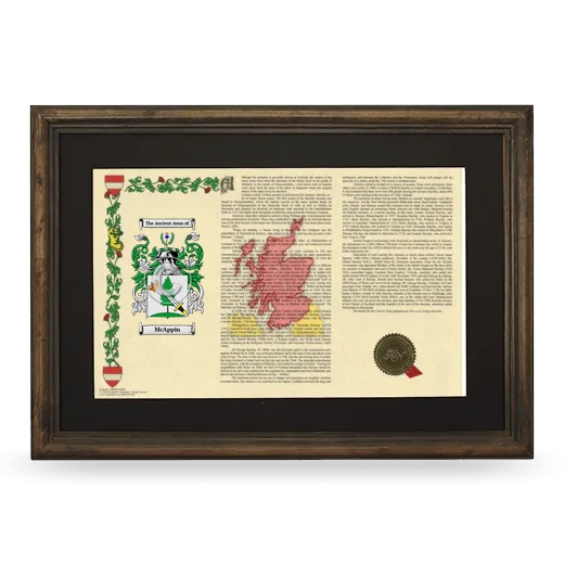 McAppin Deluxe Armorial Landscape Framed - Brown